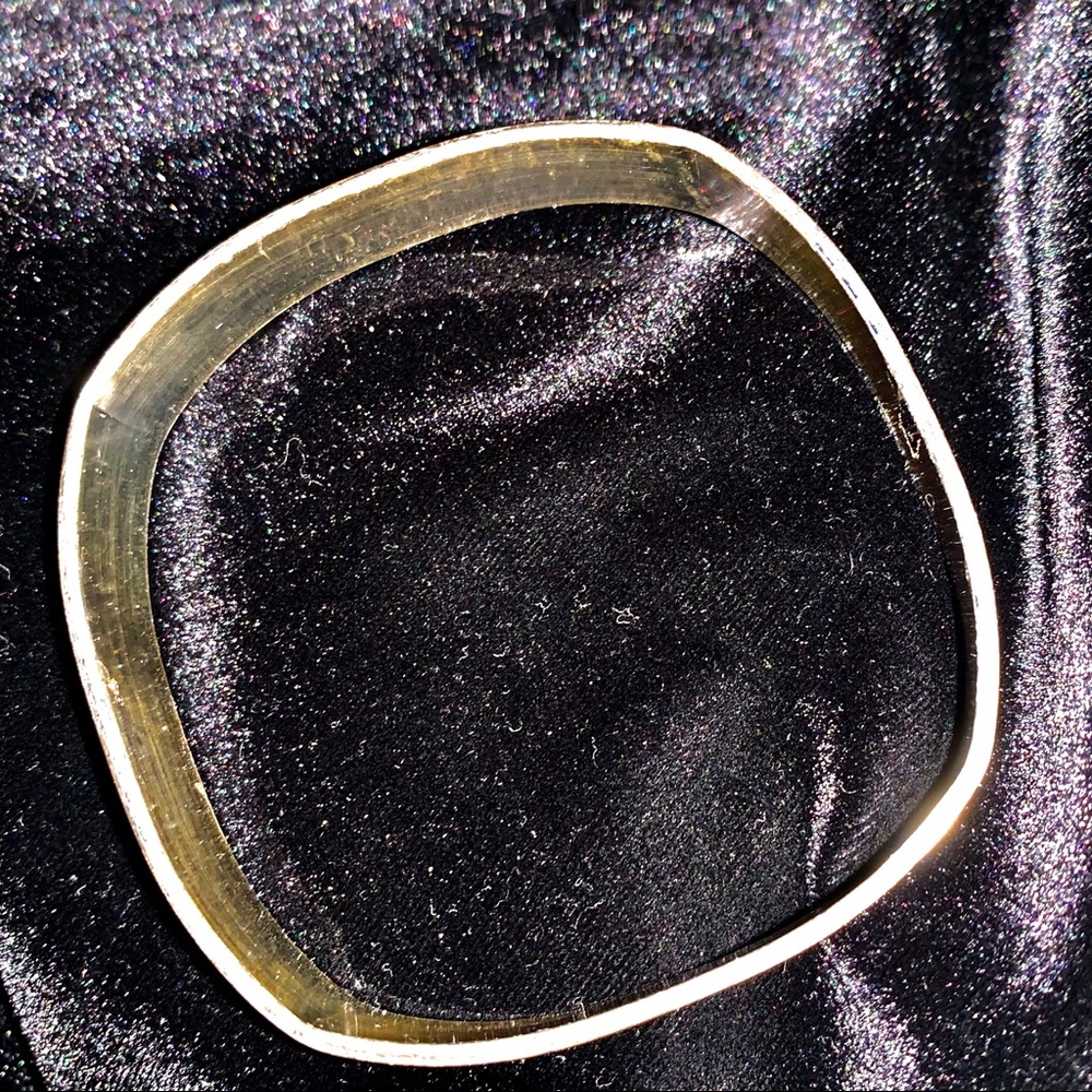 Solid Square Smooth Bangle Bracelet High Polished - image 3